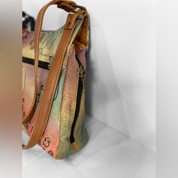 Anuschka Hand Pained Floral Shoulder Bag - Picture 4 of 7